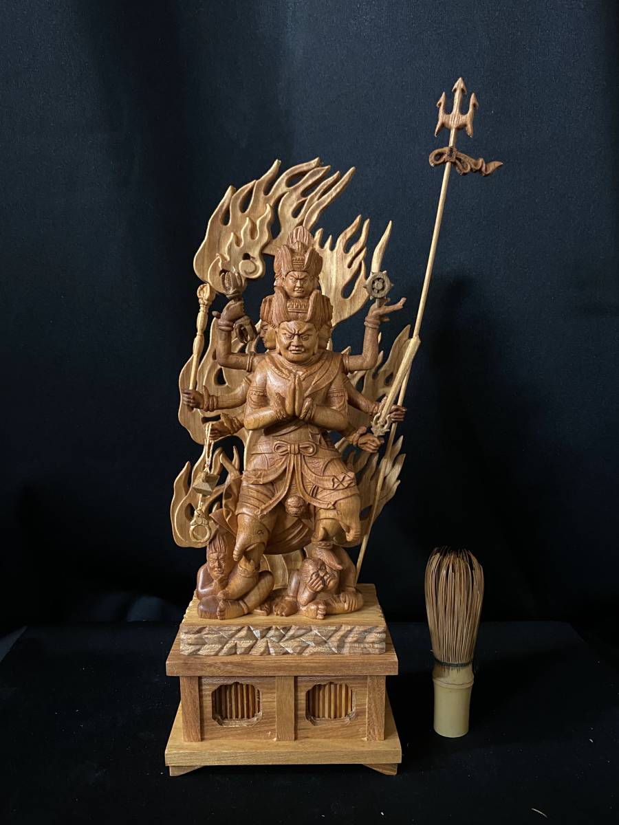 仏教工芸品 総ケヤキ材 木彫仏像 最高級品 一刀彫 仏師手仕上げ品 極上