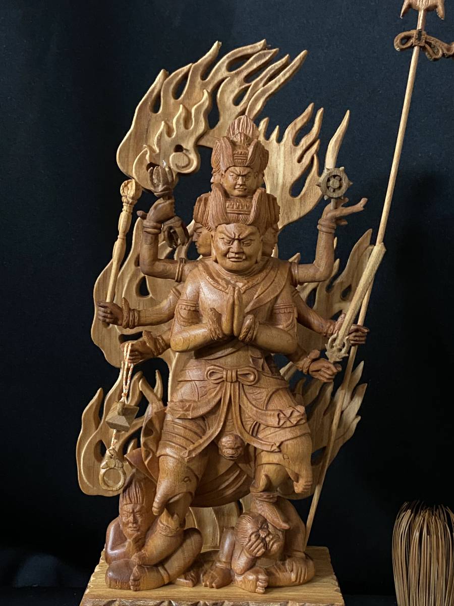 仏教工芸品 総ケヤキ材 木彫仏像 最高級品 一刀彫 仏師手仕上げ品 極上