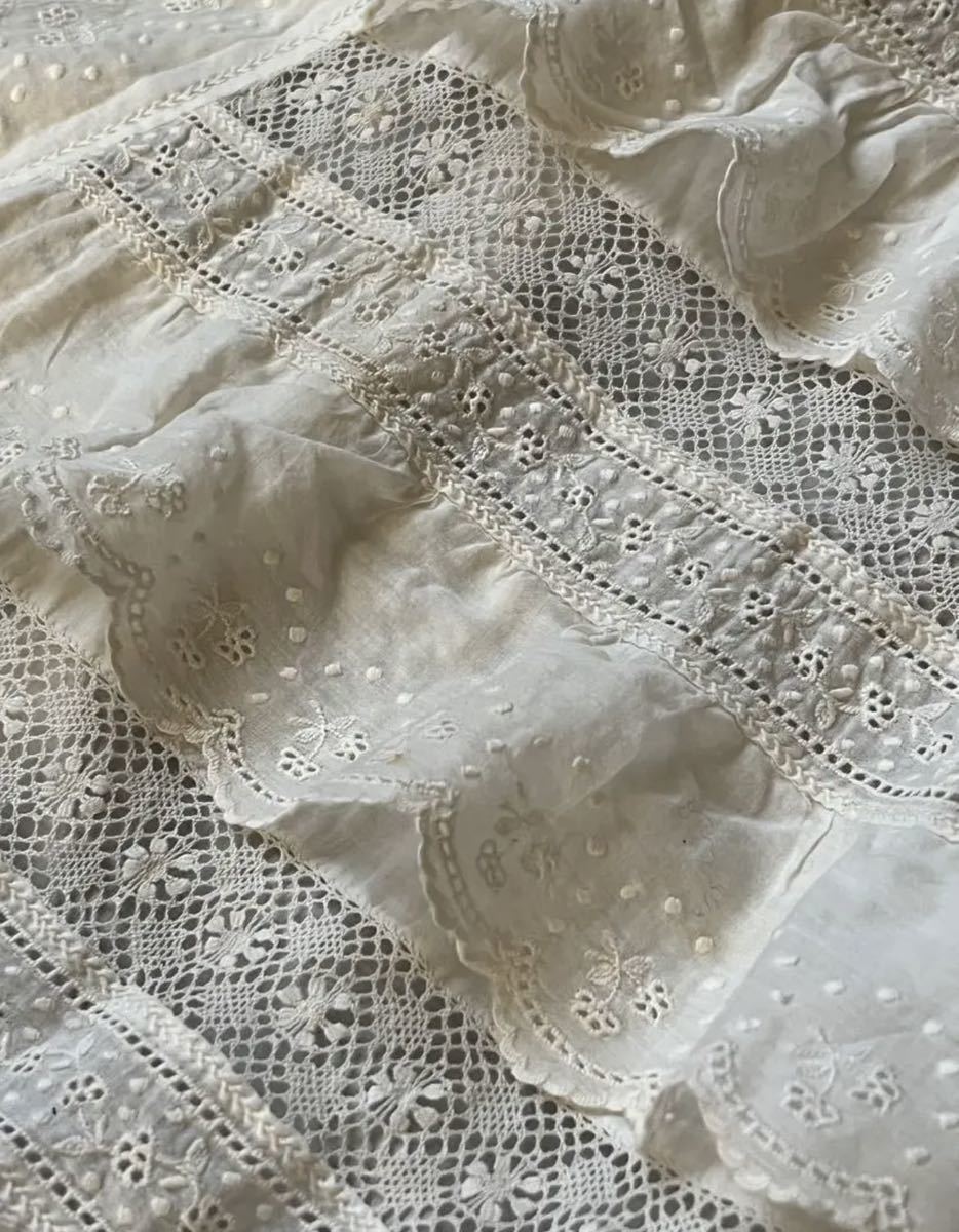 アンティーク フランス ロング ワンピース ドレス ベビー ドール