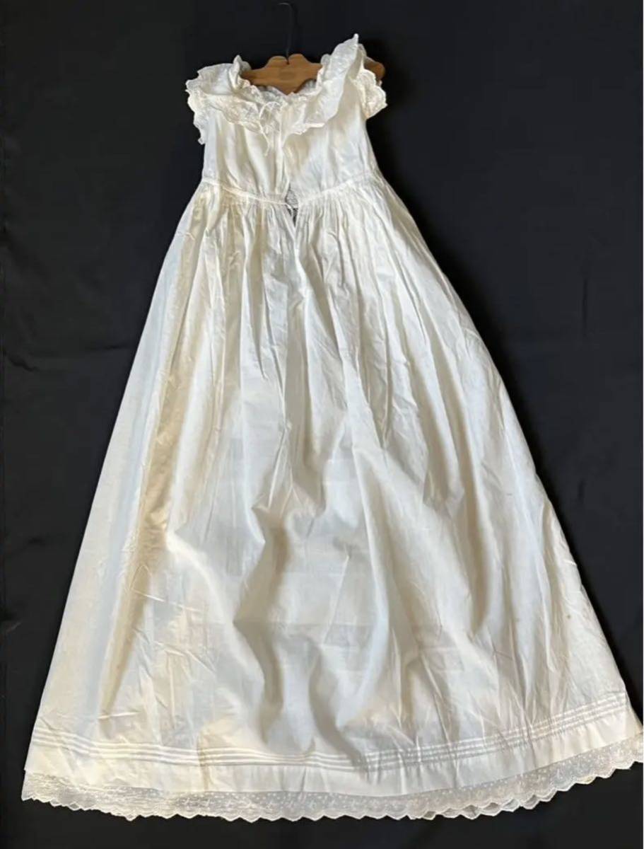 アンティーク フランス ロング ワンピース ドレス ベビー ドール