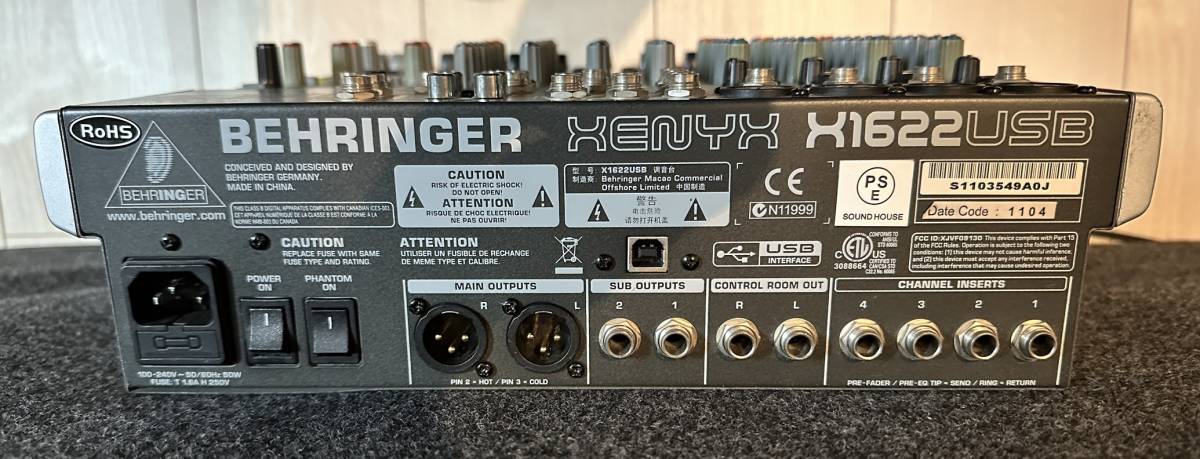 ジャンク】BEHRINGER XENYX 1622USB ミキサー 【公式通販】