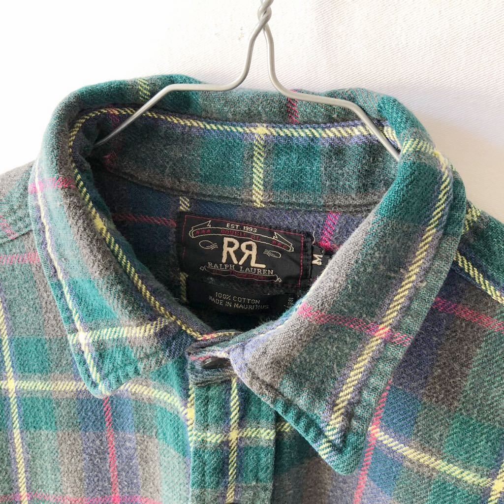 ダブルアールエル RRL 90s ヴィンテージ 90s RRL 三ツ星タグ チェック