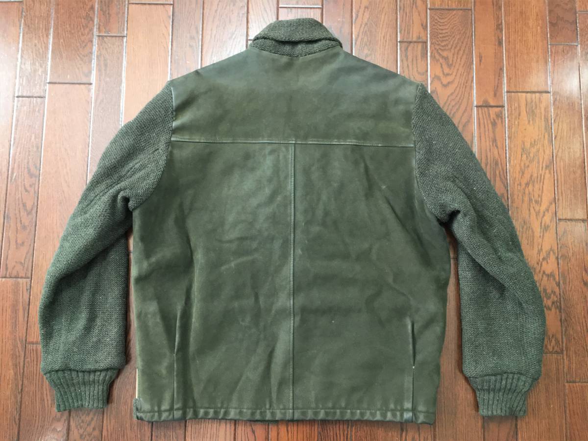 ビンテージ NAPOLI SUEDE ニット レザー コンビ ファラオジャケット