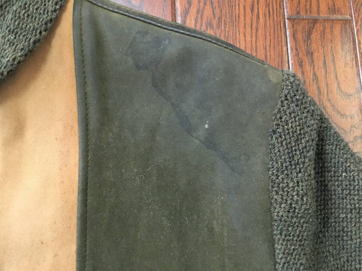 ビンテージ NAPOLI SUEDE ニット レザー コンビ ファラオジャケット