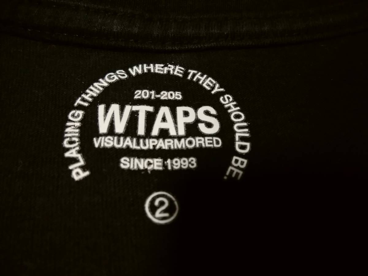 WTAPS ダブルタップス】Tシャツ2・M ビッグ文字ロゴプリント入り 人気