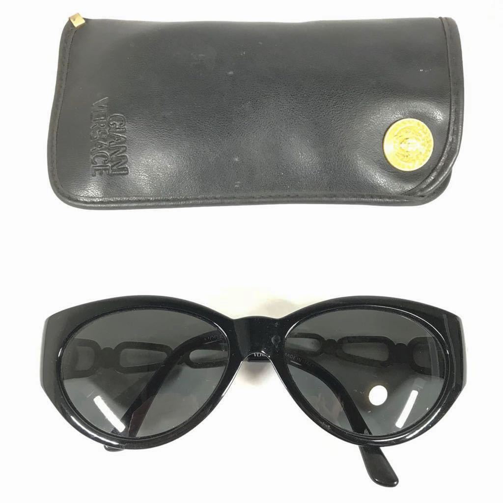 美品 ヴェルサーチ サングラス メデューサ オーバル ゴールド べっ甲