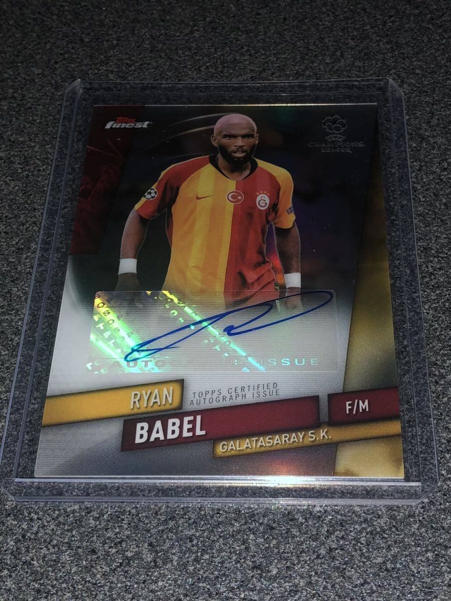 19-20 Topps Finest UEFA Champions League/RYAN BABEL/GALATASARAY/ライアン・バベル/ガラタサライ/直筆サインカード_1