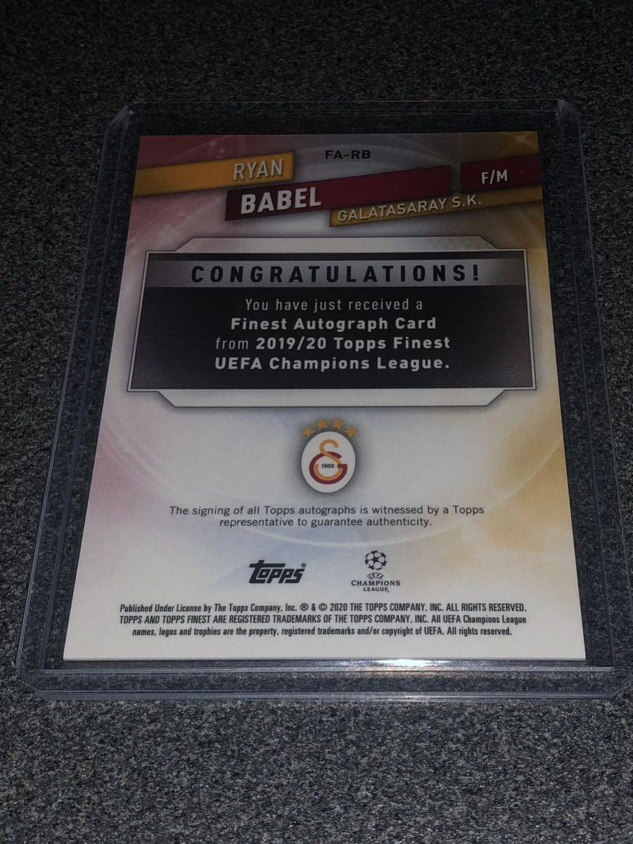 19-20 Topps Finest UEFA Champions League/RYAN BABEL/GALATASARAY/ライアン・バベル/ガラタサライ/直筆サインカード_2