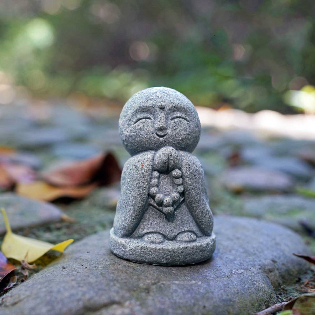 2点セット 小さい お地蔵さん 念珠の地蔵 かわいい 癒し 置物 地蔵菩薩 