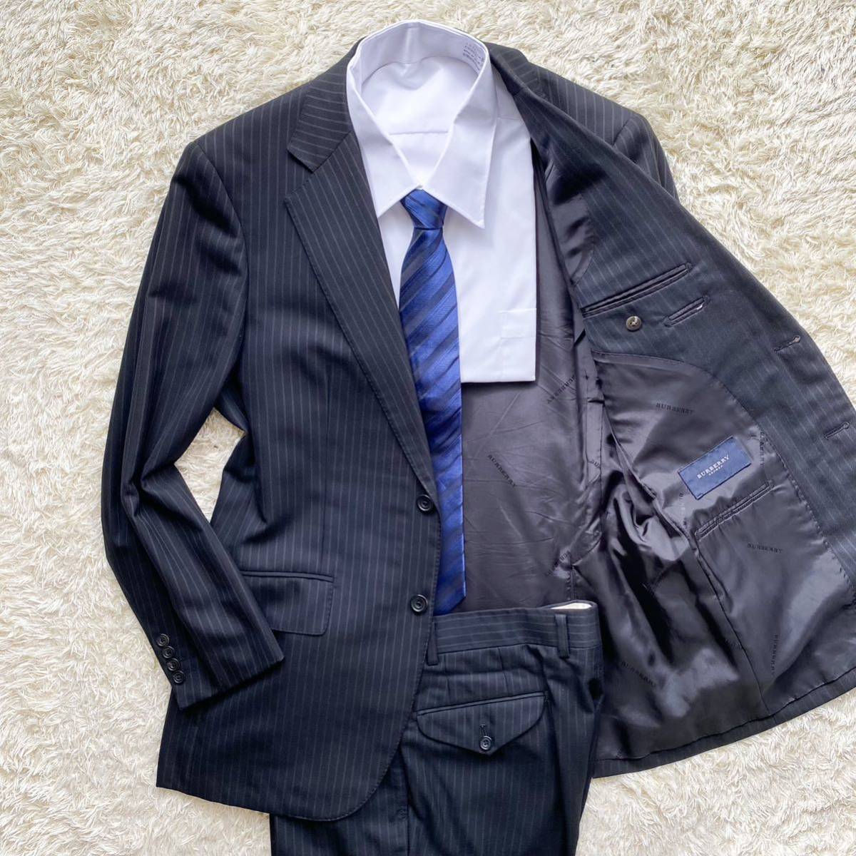 かっぴー ST139美品BURBERRY LONDON SUPER120 バーバリーロンドン【王者の品格】BURBERRY LONDON シングルスーツ