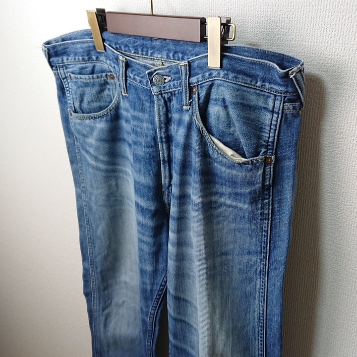 EVISU エヴィス 9100 レギュラーストレート デニムパンツ 色落ち加工