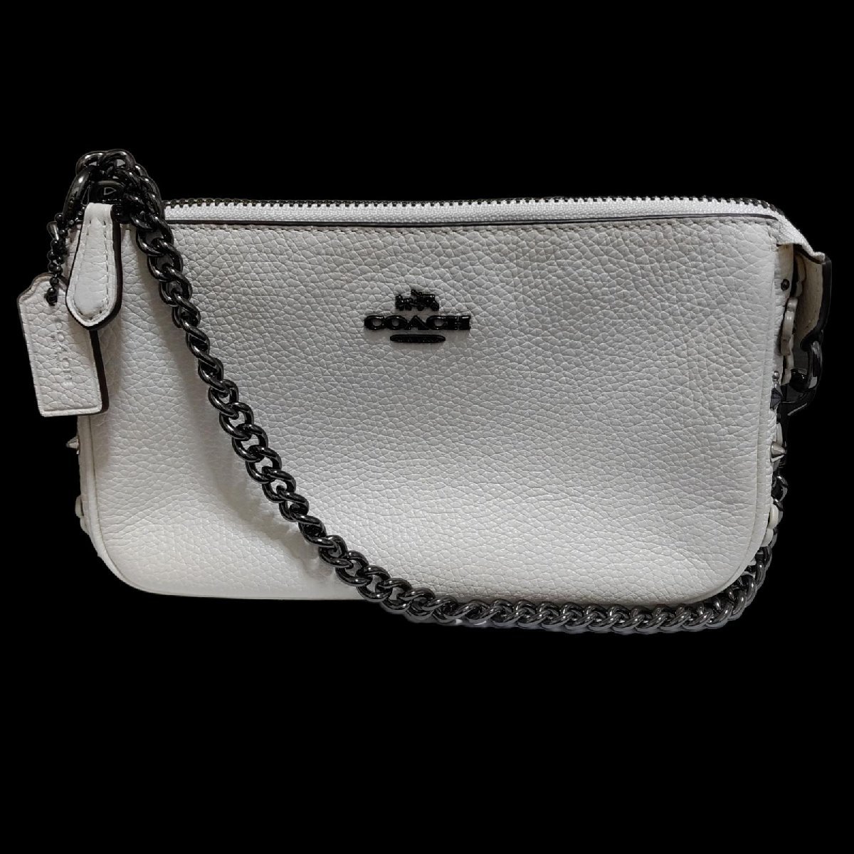 COACH コーチ 59381 レザー スタッズ ミニ ハンドバッグ アクセサリー