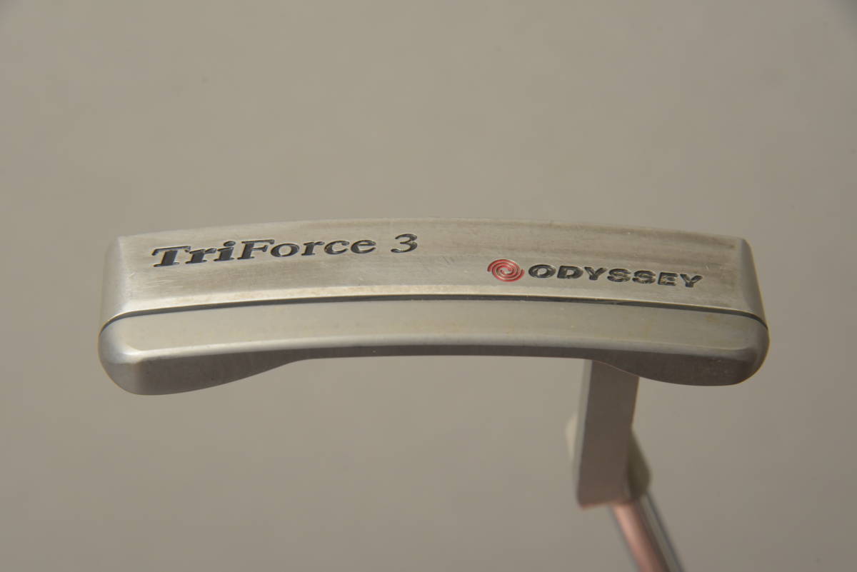 100円～【美品】オデッセイ パター ODESSEY TriForce 3《33インチ》純正スチール ヘッドカバー ゴルフクラブ ＃120※2382