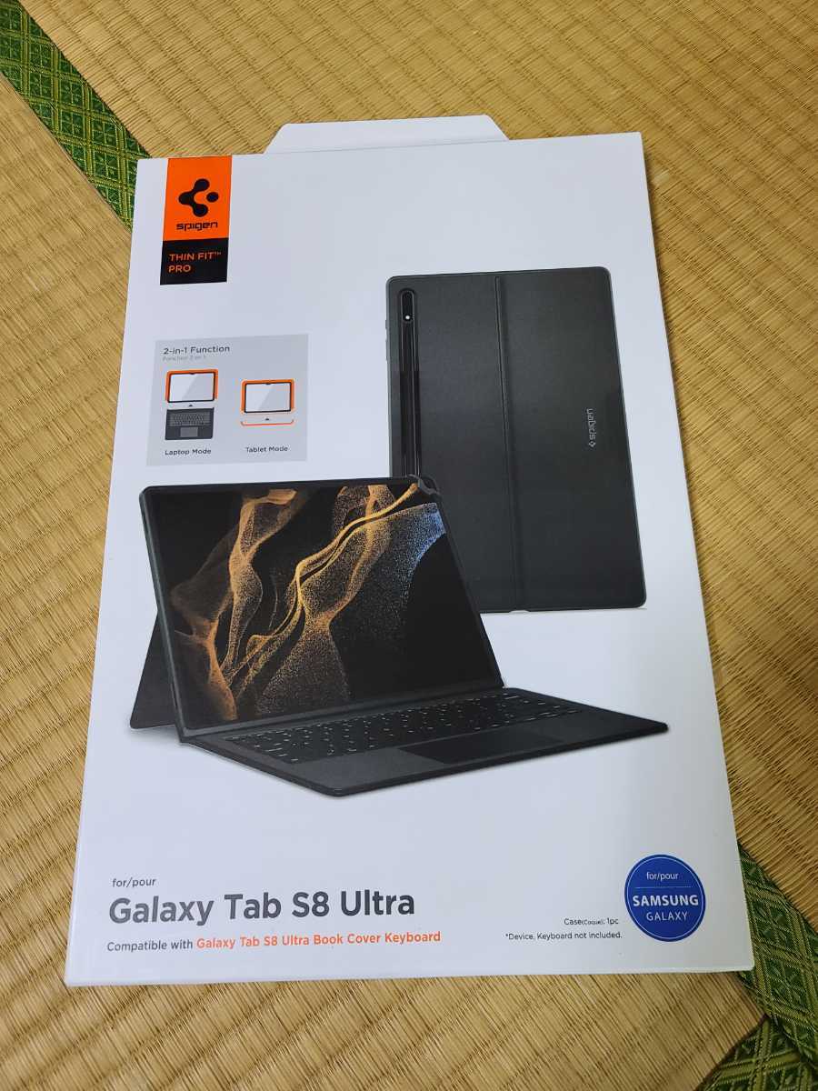新品 Spigen Galaxy Tab S8 Ultra ブックカバーキーボード ACS04342 