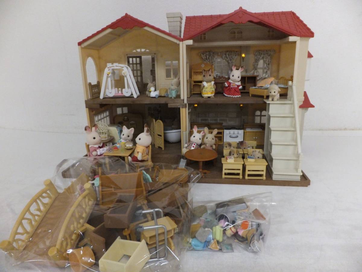 静/シルバニアファミリーまとめ/30点以上/おもちゃ/ドールハウス/キャラクタードール/ミニチュア家具/遊具/他/通電確認済み★S-0085★