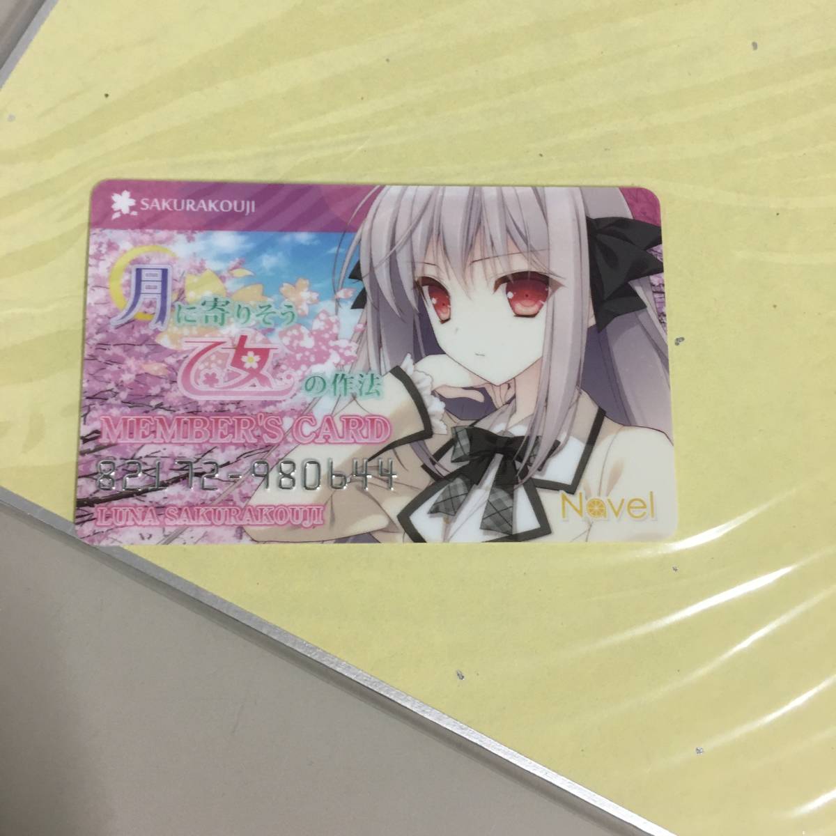 ○桜小路ルナ 鈴平ひろ描き下ろし色紙 + カード 「PCソフト 月に寄り 