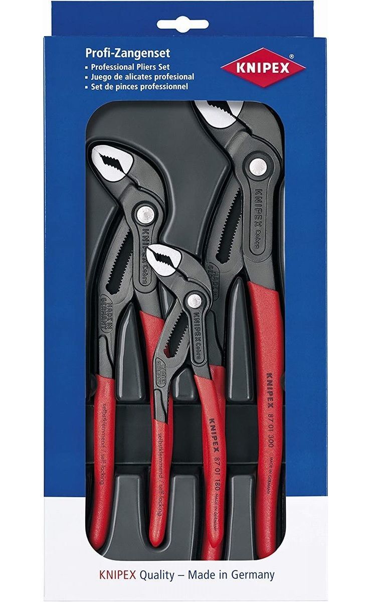 KNIPEX クニペックス コブラ 3本セット ウォーターポンププライヤー 002009V02 00 20 09 V02