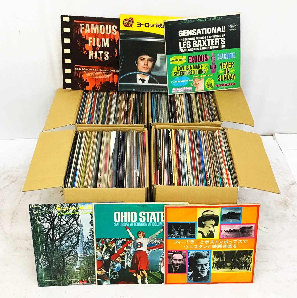 大量 4箱セット 約200枚 レコード LP レコード ムード 洋楽 ヨーロッパ 映画音楽 まとめて