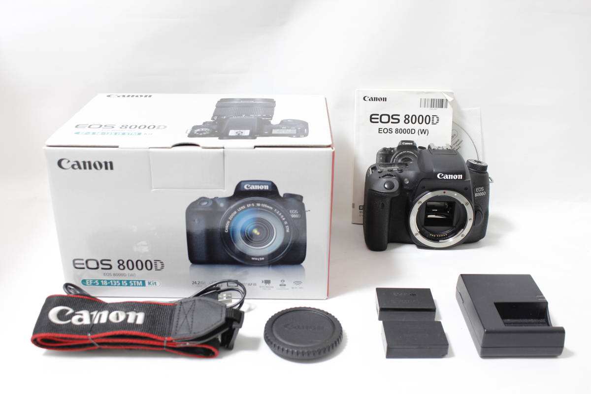 極美品◇Canon キヤノン EOS 8000D ボディ◇バッテリー2個付♪-02 