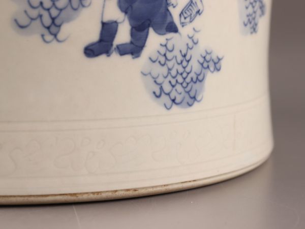 唐物 中国古玩 工芸品 中国 筆立□「古石斉」赤壁賦 大 中国