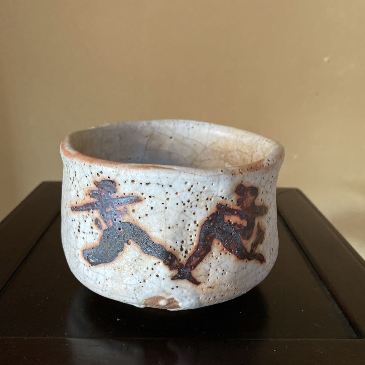 古志野　絵志野茶碗　古美術　骨董品　古道具 古志野 絵志野茶碗 古美術 骨董品 古道具 【公式通販】