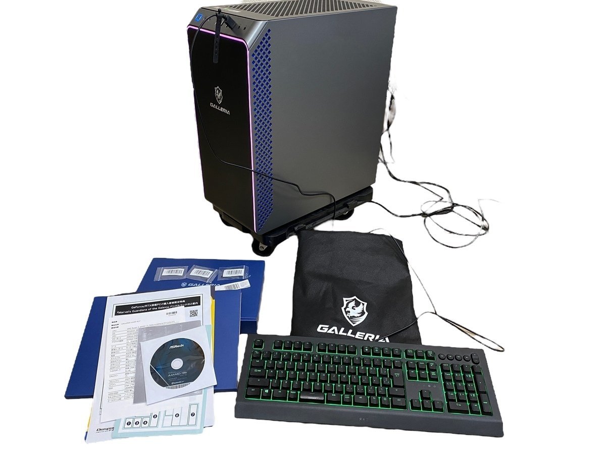 ■【美品】GALLERIA XA5R-R37 RTX3070/Windows11/Ryze5 5600X 6コア/DDR4 メモリ16GB SSD1TB 初期化済 ゲーミングキーボード(RZ03-0340)付