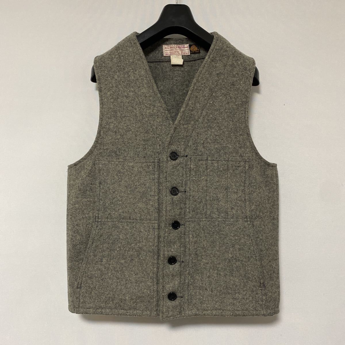 FILSON GARMENT マッキーノベスト 90s 90s FILSONフィルソン マッキーノ ウールベスト グレー - Sixpacjoe