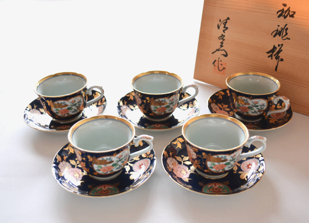九谷焼 古九谷 八郎手 赤絵金彩 人物文 大鉢 時代箱付 D R9433B 九谷焼
