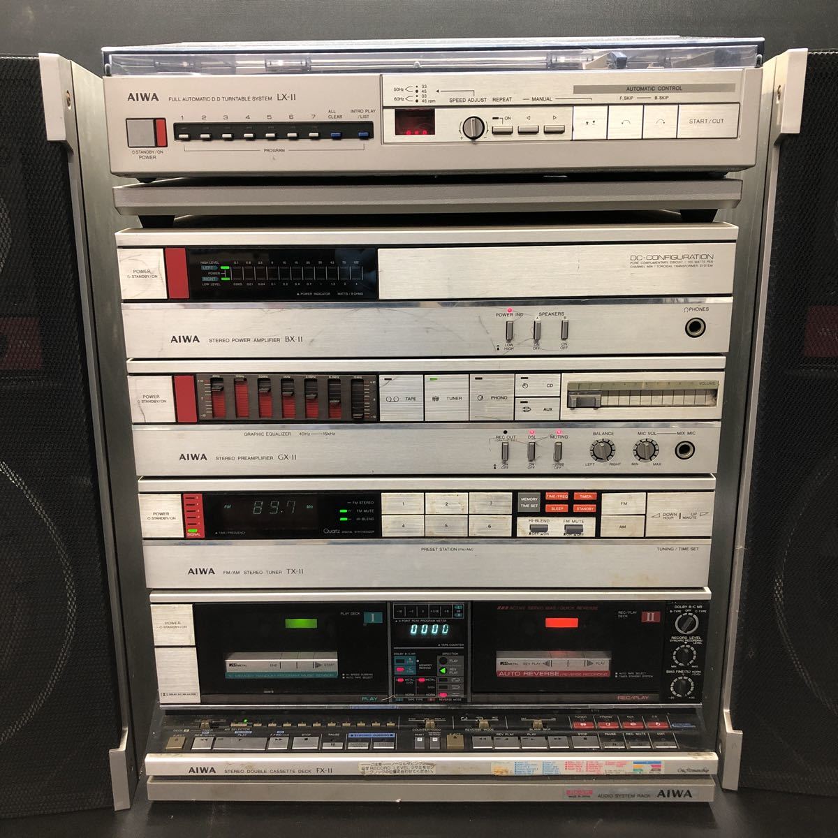 AI988 ジャンク品 レトロ システムコンポ AIWA アイワ LX-11/BX-11/GX