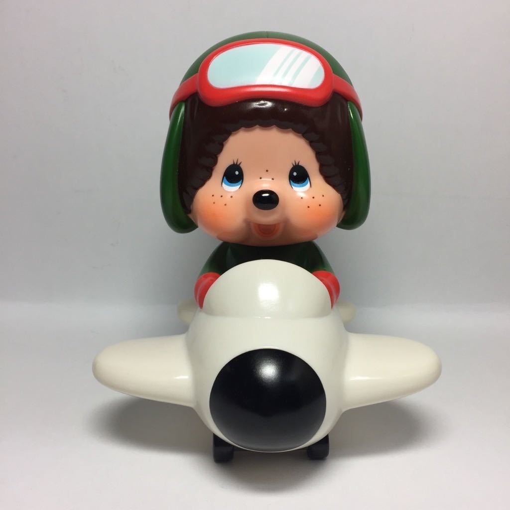 ◇モンチッチ ホワイト エアプレーン Lot.354 ソフビ 人形 誕生30周年  