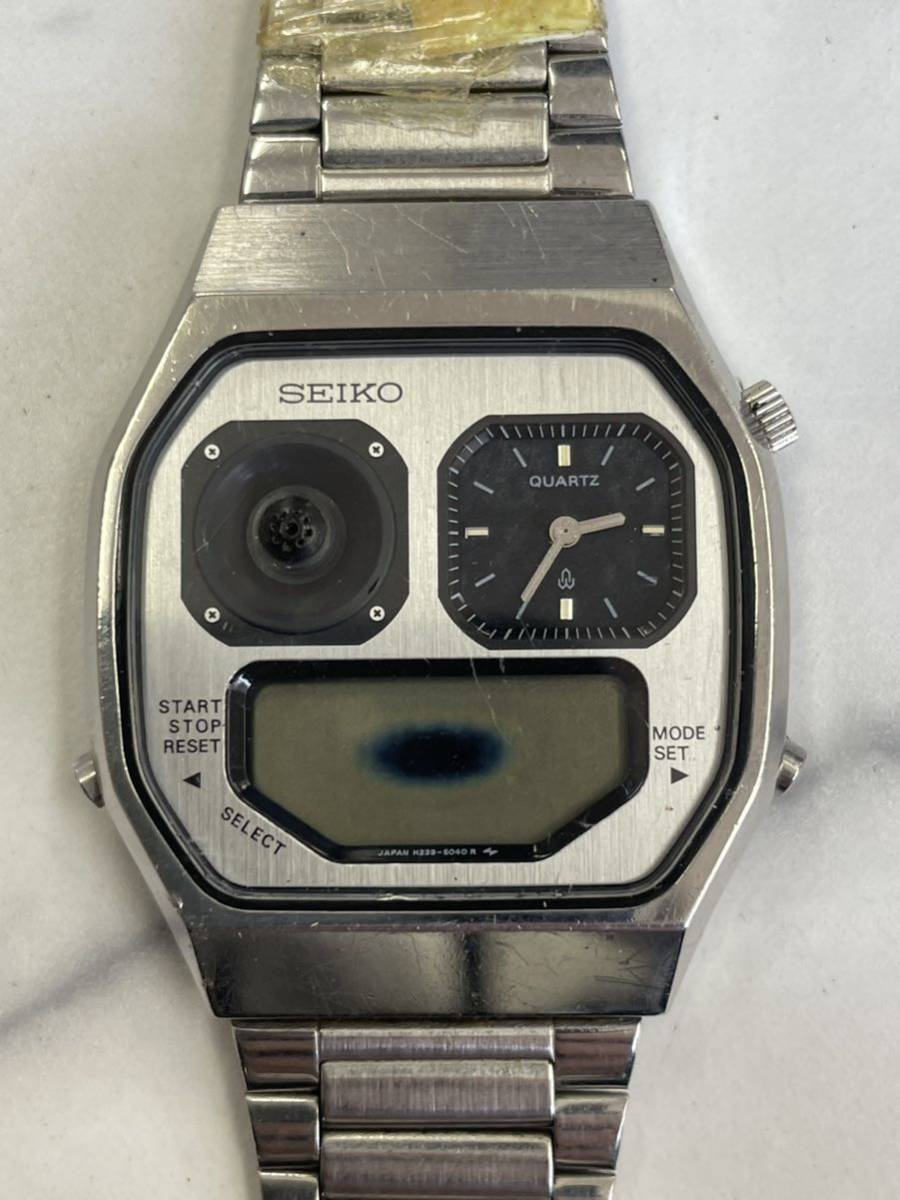 38.動作未確認 SEIKO セイコー ハイブリッド 腕時計 クォーツ H239-5020 デジアナ SS ブラック シルバー メンズ//WA100(その他)｜売買されたオークション情報、yahooの商品情報をアーカイブ公開 - オ その他