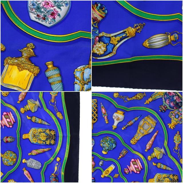 エルメス スカーフ カレ90 Pourvu qu´on ait l´ivresse 香水瓶 Bランク