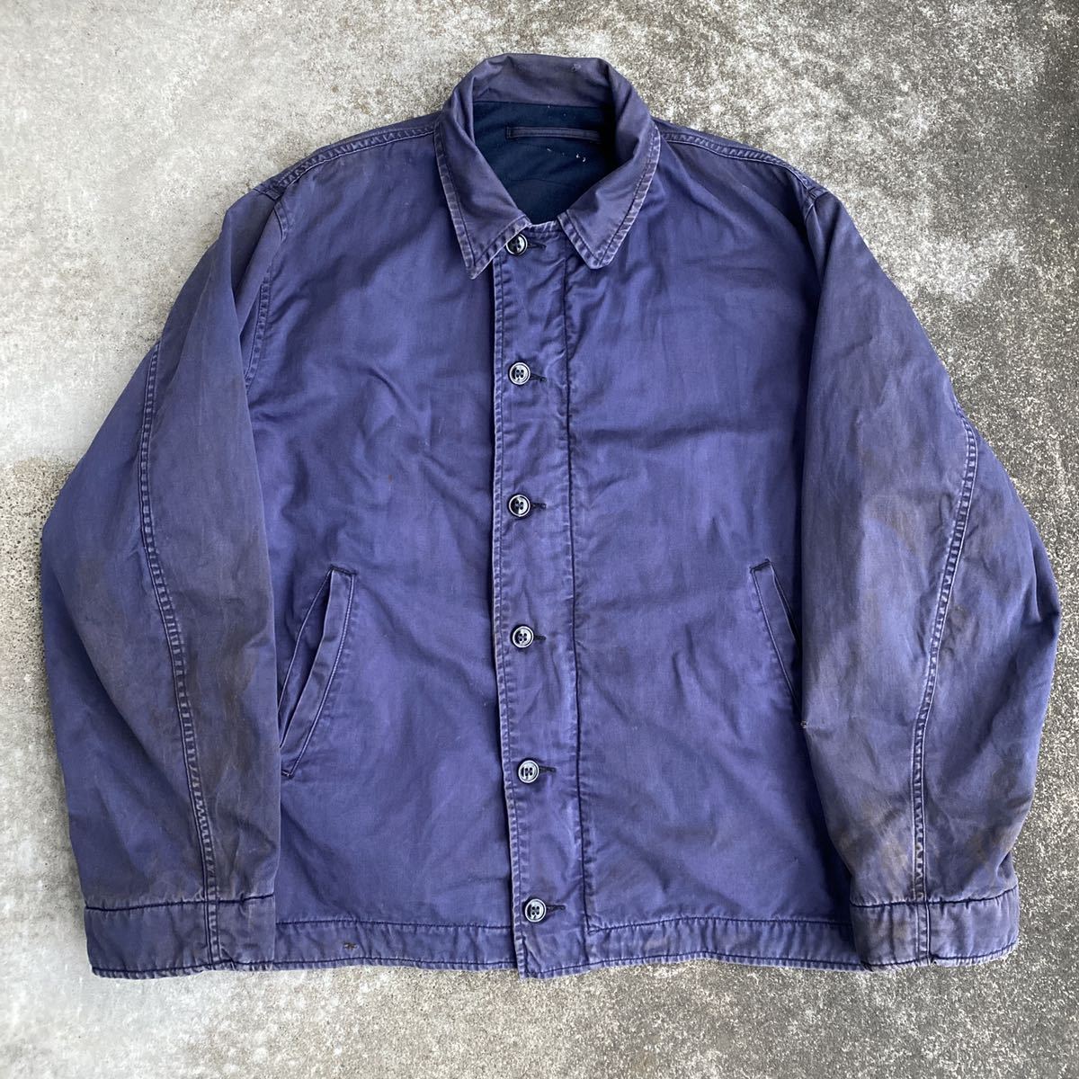100円スタート U.S.NAVY N-4 utility deck jacket デッキジャケット 