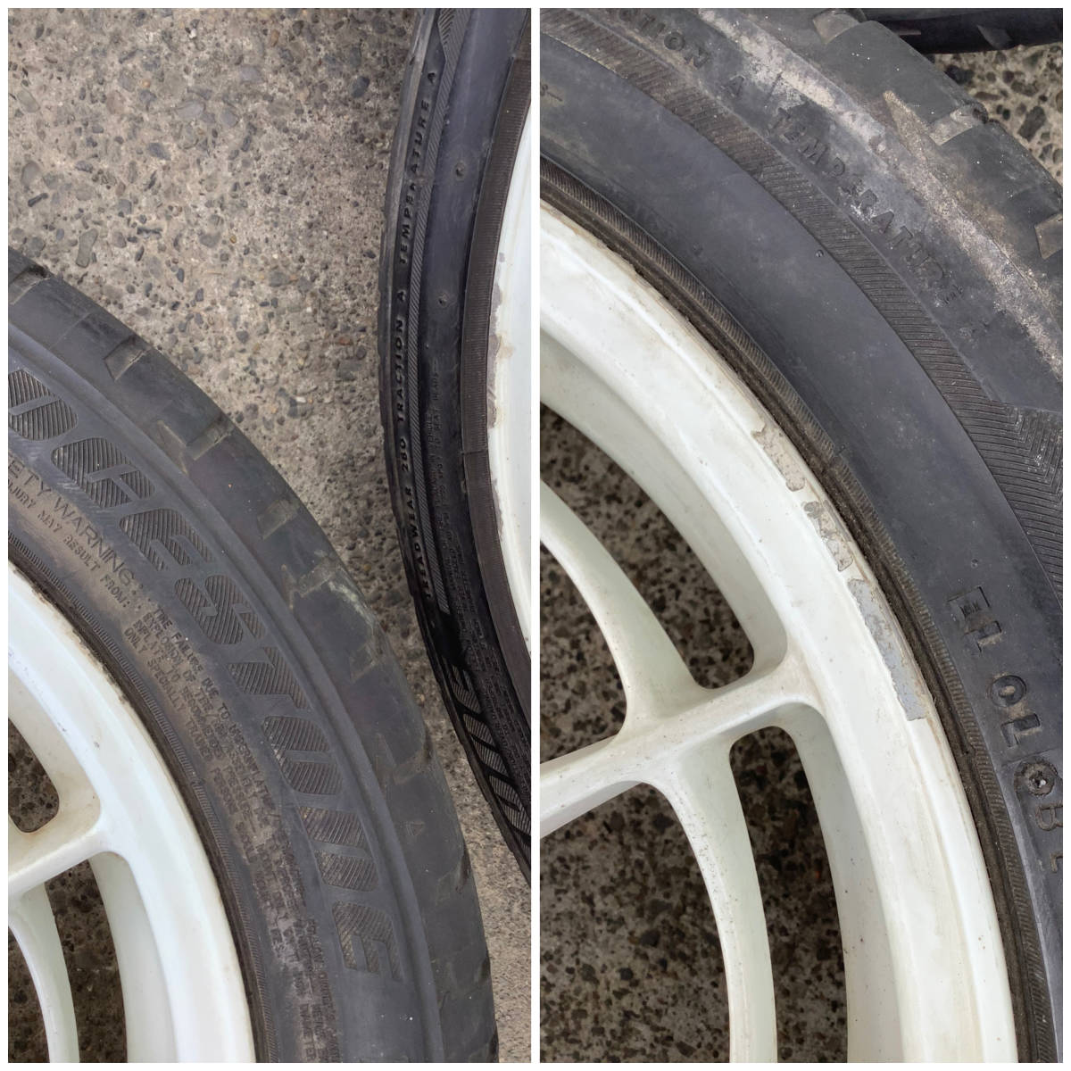 エンケイ ENKEI NT03 17インチ ホワイト 前後サイズ違い 