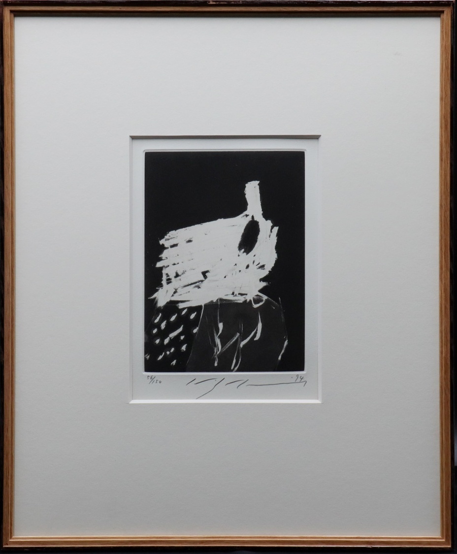 直筆サイン 版画 真作保証池田満寿夫「遥かなる女」1966年 リトグラフ