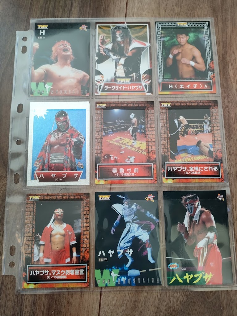 1円スタート ハヤブサ プロレスカード23枚セット FMW 大仁田 ポーゴ 