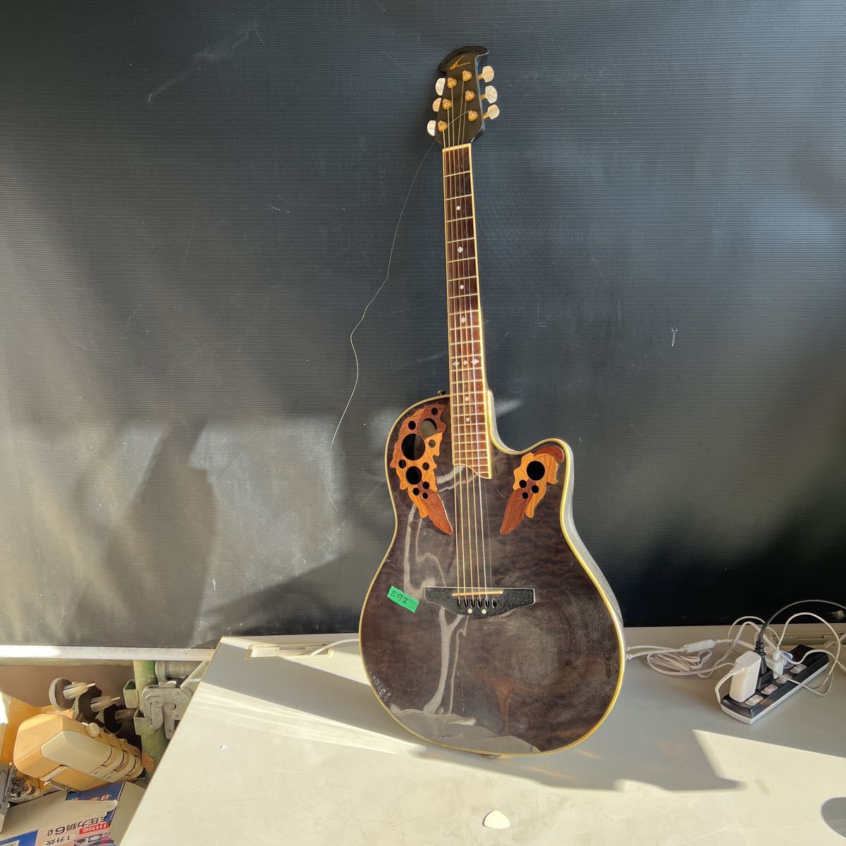 E92 160サイズ発送　【Ovation オベEpiphone ーション】アコースティックギター/エアレコ CP257 現状品