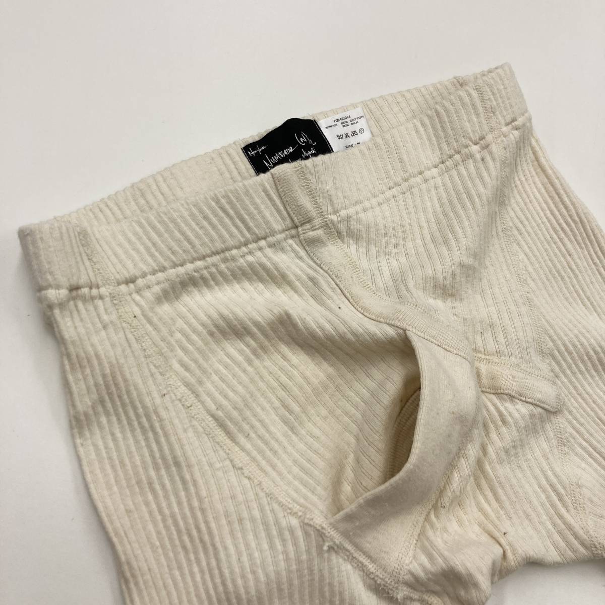 初期 NumberNine 09AW リブ レギンス アイボリー Mサイズ 