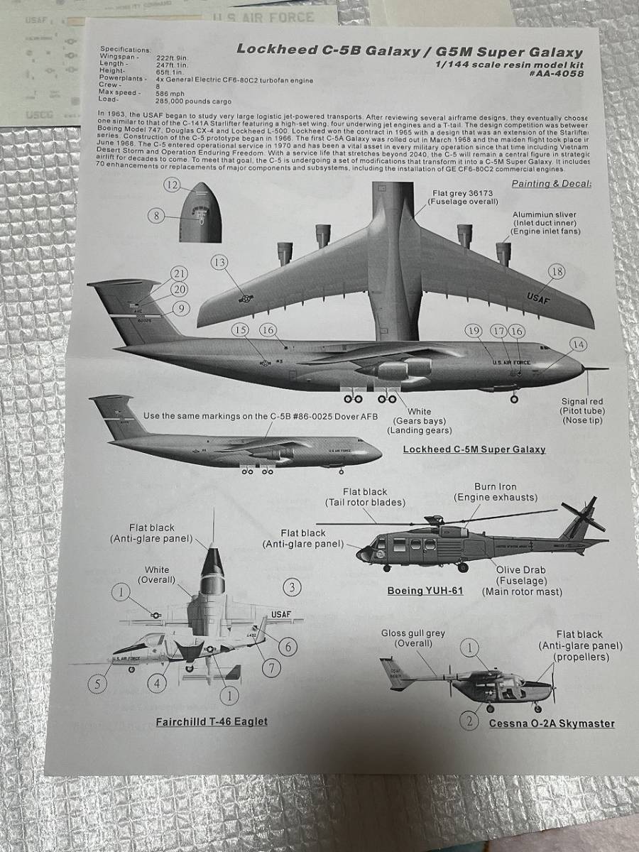 未使用】海外製 レジンキット戦闘機 Anigrand Models 1/144 LOCKHEED C