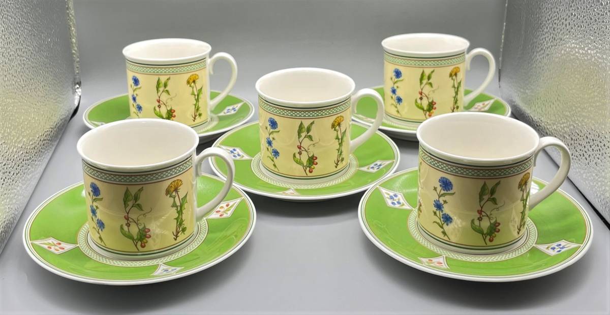 ビレロイ＆ボッホ★Villeroy & Boch★カップ＆ソーサー★エデン★5客セット★EDEN
