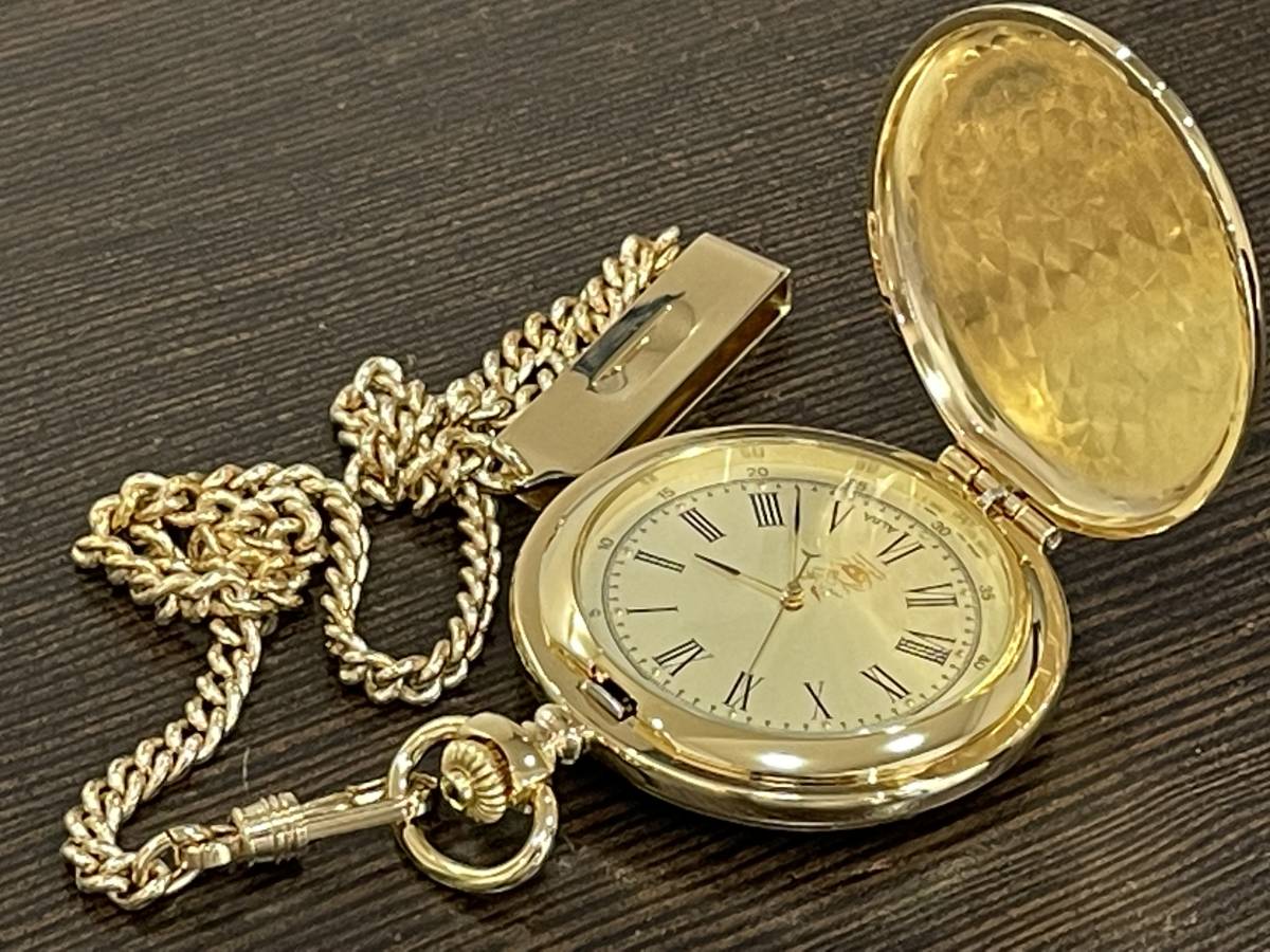 ★【希少品 懐中時計】SEIKO(セイコー) ALBA(アルバ) 西濃信用金庫キャラクター入り 懐中時計 チェーン付き★未使用品 送料210円～