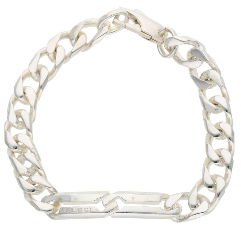 グッチ GUCCI サイズ:17 シルバーチェーンブレスレット 中古 BS99