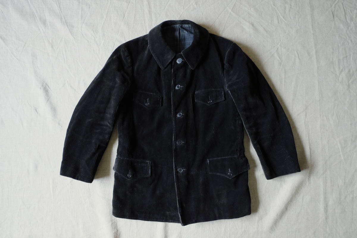 1940年代 50年代 ダークブラウンのコーデュロイジャケット フランス ヴィンテージ (40s 50s ビンテージ)