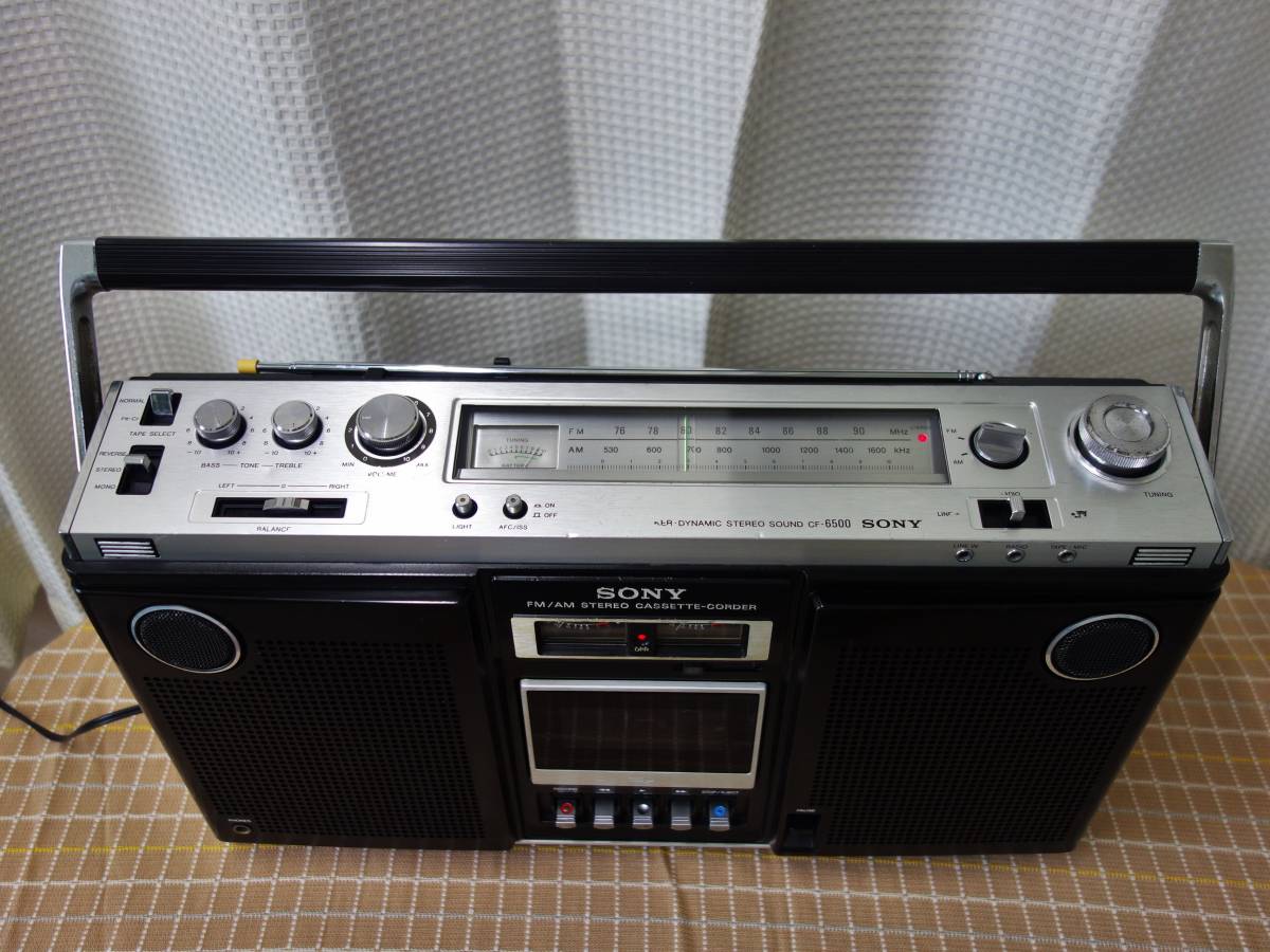 SONY CF-6500 整備 外部入力に スマホ Bluetooth受信機 PCの音楽アプリ