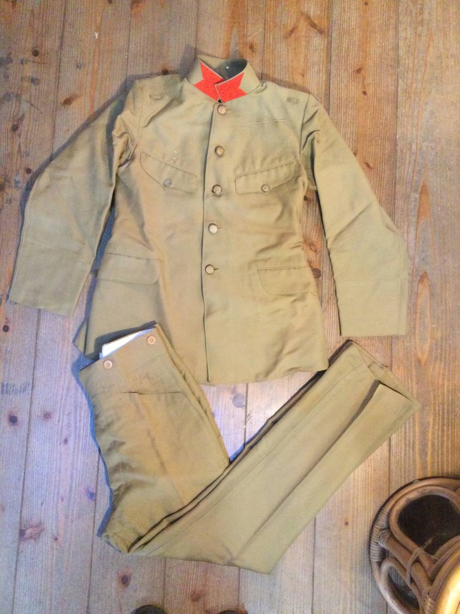 蔵出し 軍服 上下セット 夏用 旧日本軍 帝国陸軍 当時物 制服 