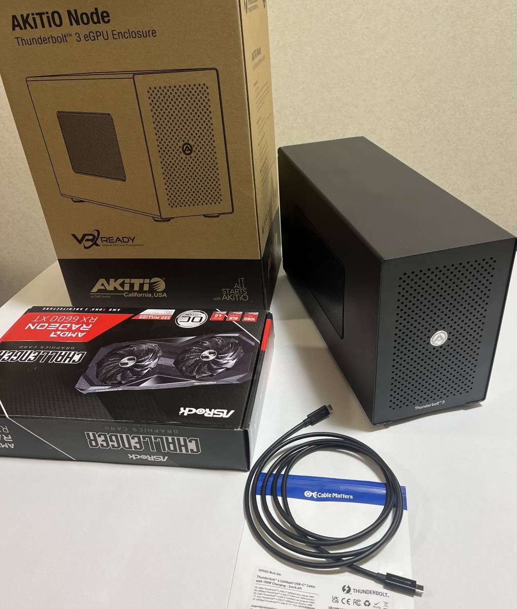 Akitio Node (500w) 外付けGPUボックス Thunderbolt3接続のeGPU（外