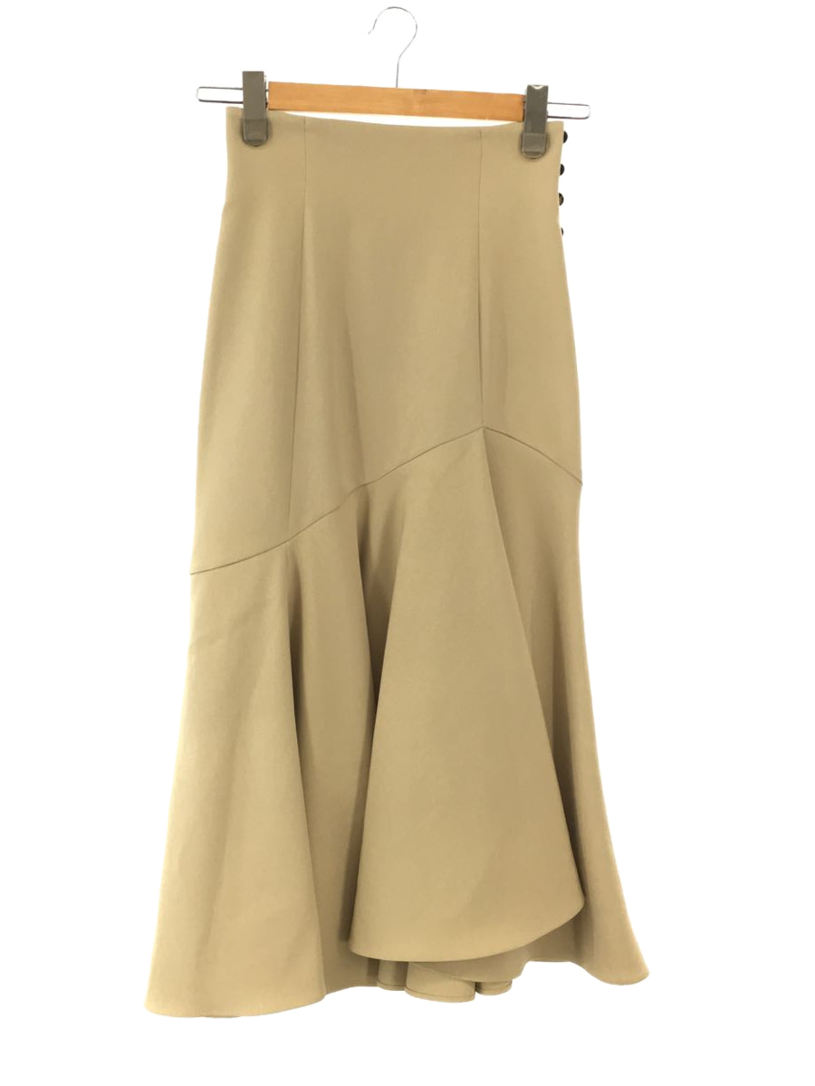 Mystrada◆ロングスカート/34/ポリエステル/BEG/無地