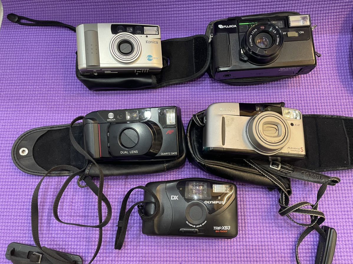 コンパクトフィルムカメラ5点まとめて olympus/Fuji a/canon/Konica