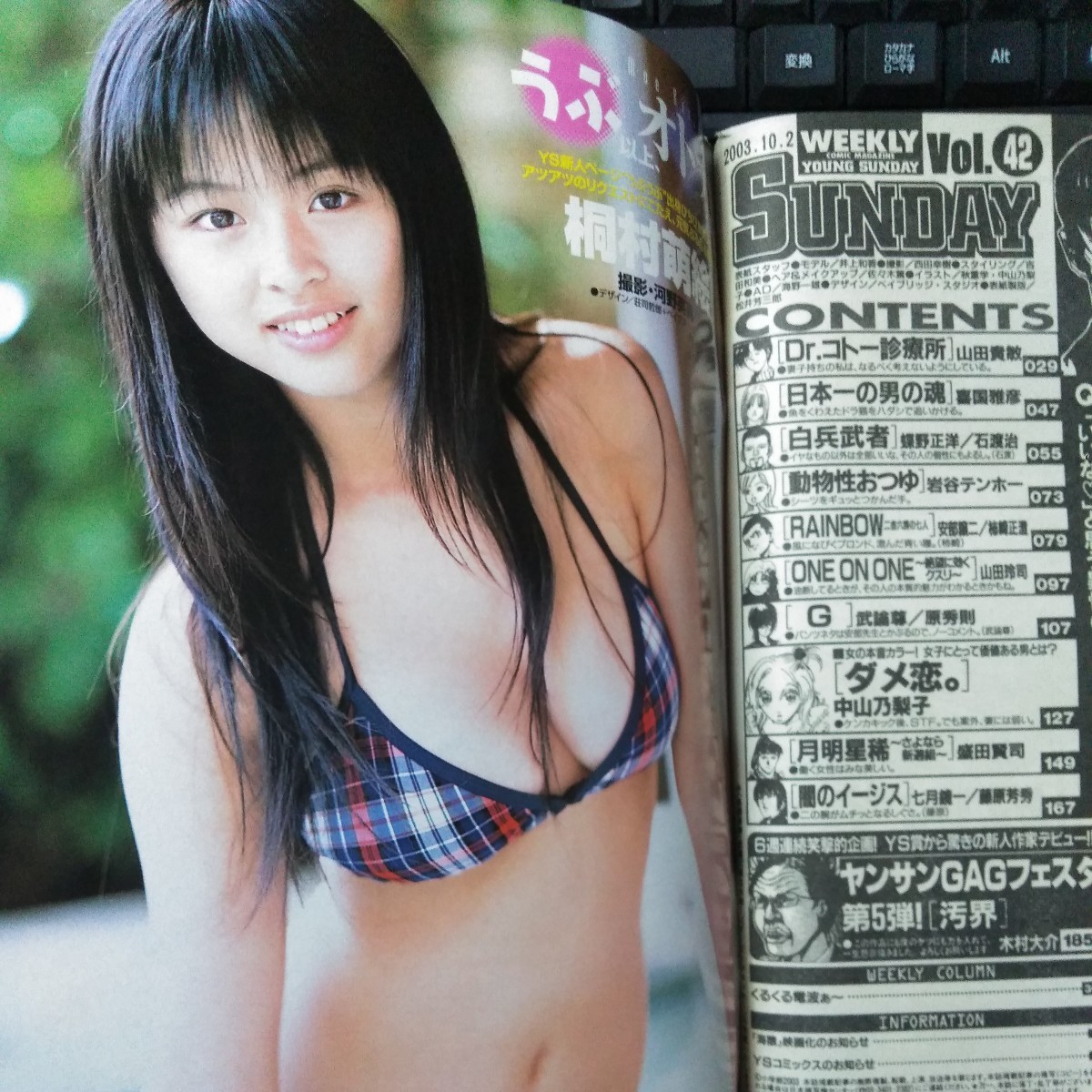 ヤングサンデー 2003年 42号 井上和香 桐村萌絵(メンズコミック誌