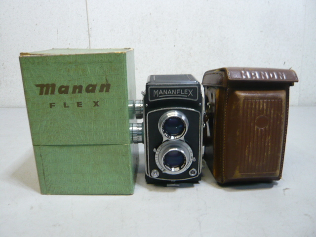 レア・ヴィンテージMANANFLEX 二眼レフカメラ1950年代F-1:3.5 レア